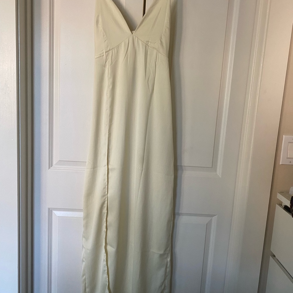 NWT Satin slip dress with thigh slit